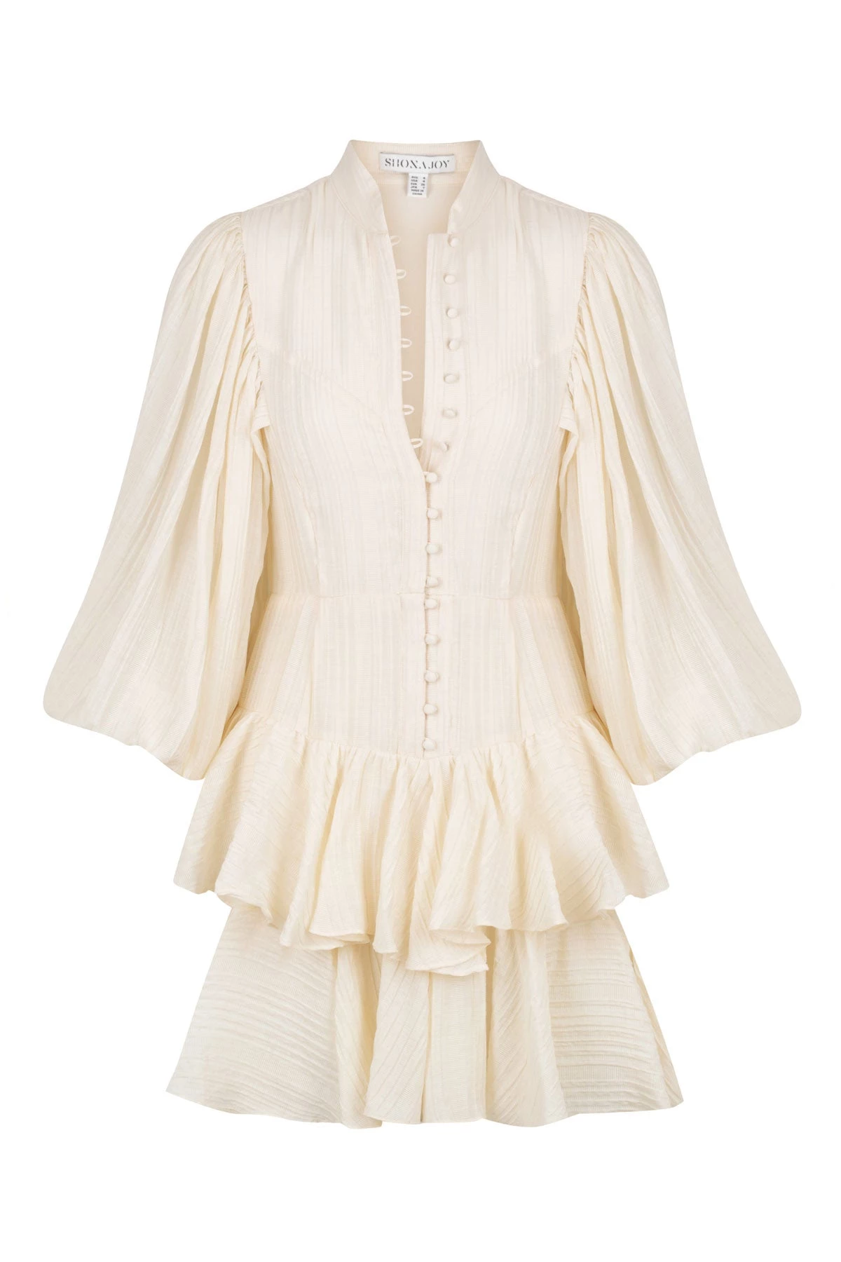 Shona Joy MILA BALLOON SLEEVE FRILL MINI DRESS - TOFU DRESSES 1 Shona Joy MILA BALLOON SLEEVE FRILL MINI DRESS - TOFU DRESSES