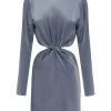 Shona Joy BEST SELLERS GIORGIA TWIST FRONT MINI DRESS - BLUE SMOKE