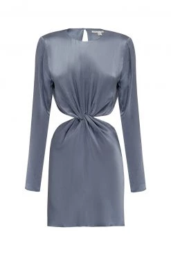 Shona Joy BEST SELLERS GIORGIA TWIST FRONT MINI DRESS - BLUE SMOKE