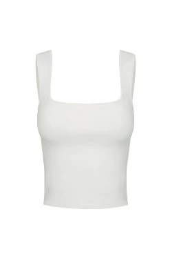 Shona Joy BASIC SQUARE NECK TOP - IVORY TOPS