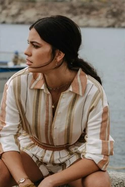 Shona Joy SUZANA LINEN BUTTON UP SHIRT TOPS