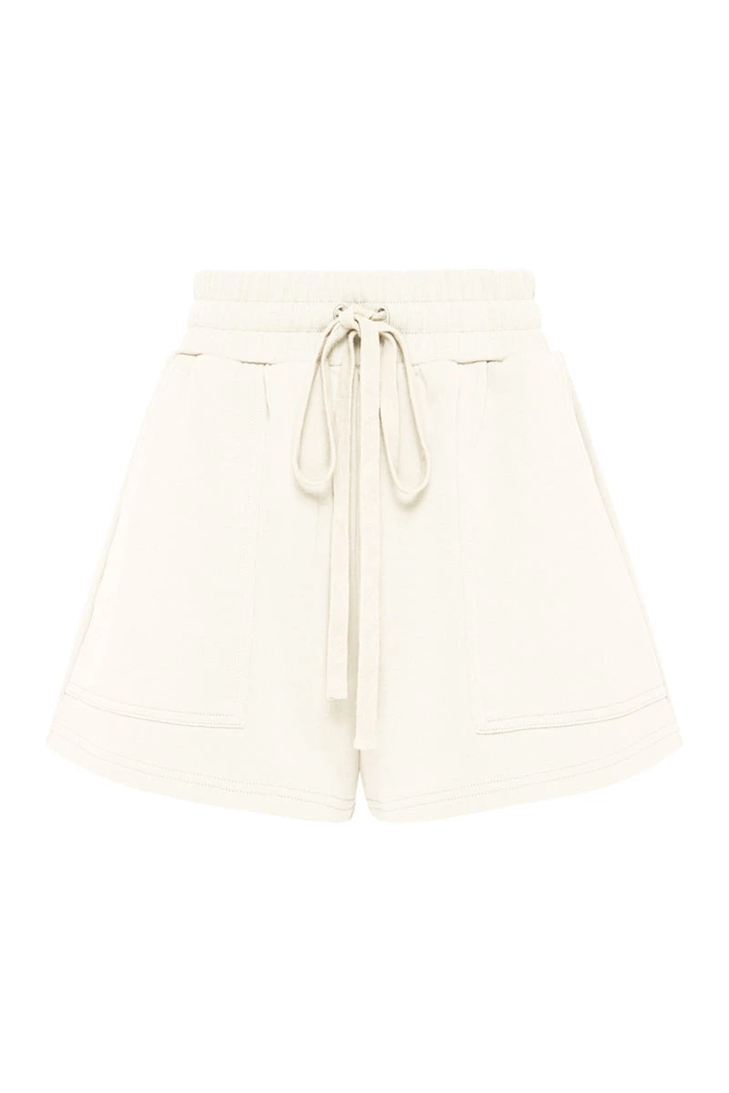 Shona Joy SJ SWEAT SHORT - IVORY 1 Shona Joy SJ SWEAT SHORT - IVORY