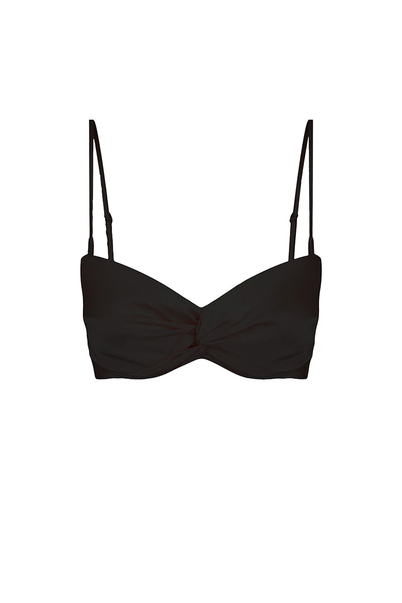 Shona Joy LA LUNE TWIST FRONT BRA TOP - BLACK TOPS 1 Shona Joy LA LUNE TWIST FRONT BRA TOP - BLACK TOPS
