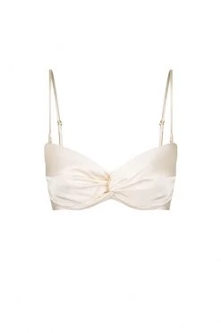 Shona Joy TOPS LA LUNE TWIST FRONT BRA TOP - CREAM
