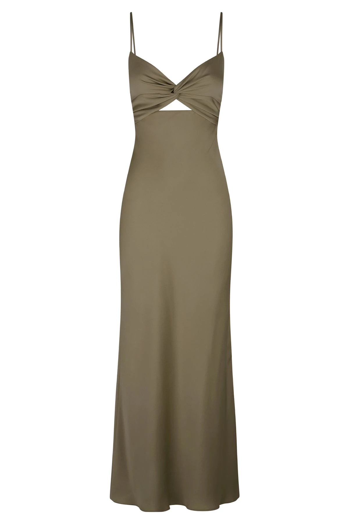 Shona Joy LUXE TWIST FRONT SLEEVELESS MIDI DRESS - PINE 1 Shona Joy LUXE TWIST FRONT SLEEVELESS MIDI DRESS - PINE