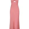 Shona Joy LUXE TWIST FRONT SLEEVELESS MIDI DRESS - ROSE