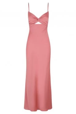 Shona Joy LUXE TWIST FRONT SLEEVELESS MIDI DRESS - ROSE