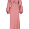 Shona Joy DRESSES LUXE TWIST FRONT BALLOON SLEEVE MIDI DRESS - ROSE