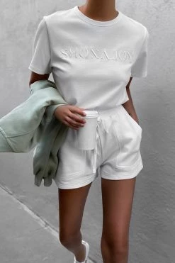 Shona Joy TOPS SJ LOGO TEE - IVORY