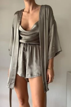 Shona Joy LA LUNE LOUNGE ROBE - SAGE