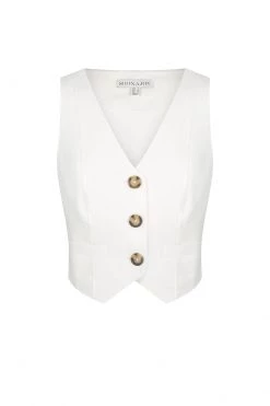 Shona Joy PRISCILA TAILORED FITTED VEST - RICE
