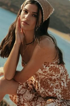 Shona Joy DRESSES VITORIA LINEN CORDED TIERED MINI DRESS