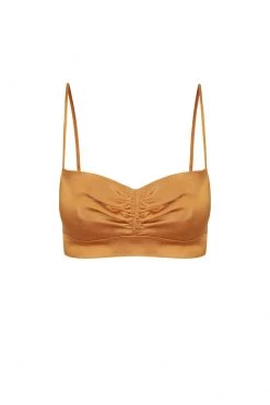 Shona Joy TOPS ALMA OPEN BACK BRALETTE - TURMERIC