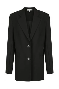 Shona Joy TOPS IVY OVERSIZED TAILORED BLAZER - BLACK