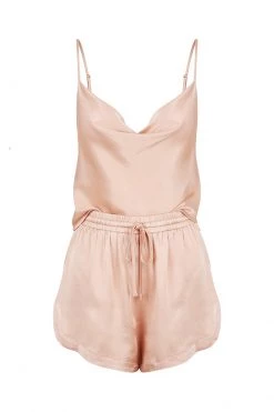 Shona Joy LA LUNE LOUNGE CAMI SET - DESERT ROSE SHORTS & PANTS