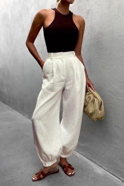 Shona Joy TOPS BASIC RACER BACK TOP - COCOA