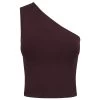 Shona Joy TOPS BASIC ONE SHOULDER TOP - COCOA