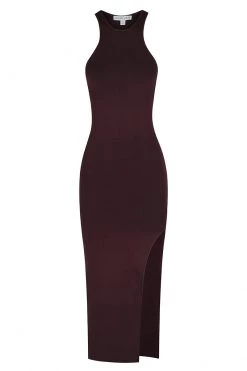 Shona Joy BASIC RACER BACK MIDI DRESS - COCOA DRESSES