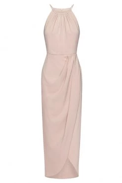 Shona Joy DRESSES CORE HIGH NECK RUCHED DRESS - BALLET