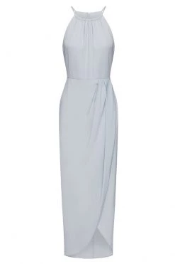 Shona Joy CORE HIGH NECK RUCHED DRESS - POWDER BLUE DRESSES