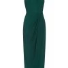 Shona Joy DRESSES CORE HIGH NECK RUCHED DRESS - SEAWEED