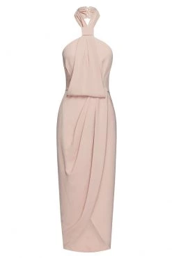 Shona Joy CORE KNOT DRAPED DRESS - BALLET