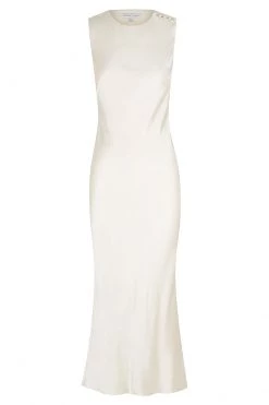 Shona Joy LA LUNE BIAS SLEEVELESS MIDI DRESS - CREAM