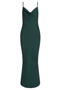 Shona Joy LUXE BIAS COWL SLIP DRESS - EMERALD DRESSES