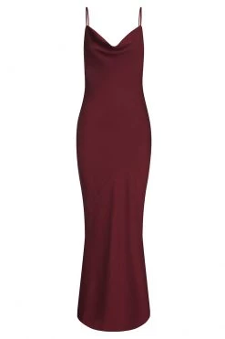 Shona Joy LUXE BIAS COWL SLIP DRESS - GARNET DRESSES