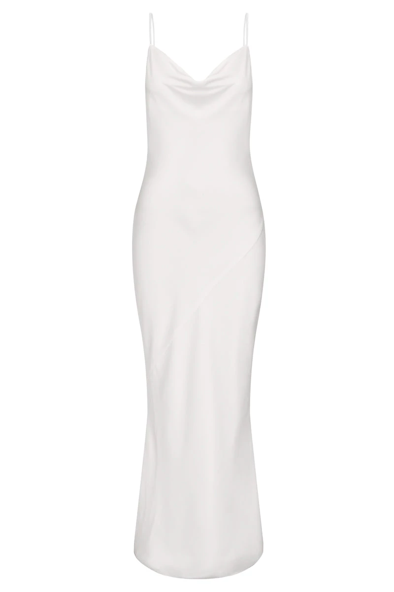 Shona Joy DRESSES LUXE BIAS COWL SLIP DRESS - IVORY 1 Shona Joy DRESSES LUXE BIAS COWL SLIP DRESS - IVORY