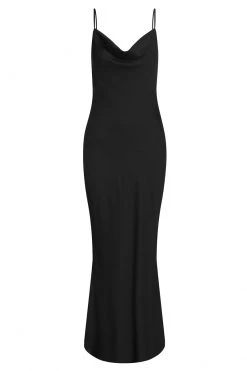 Shona Joy DRESSES LUXE BIAS COWL SLIP DRESS - ONYX