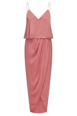 Shona Joy LUXE COCKTAIL FRILL DRESS - ROSE DRESSES