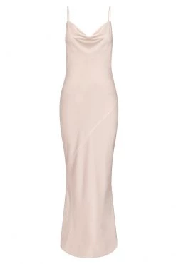 Shona Joy DRESSES LUXE BIAS COWL SLIP DRESS - PORCELAIN