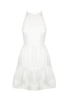 Shona Joy MAYA OPEN BACK TIERED MINI DRESS - IVORY DRESSES