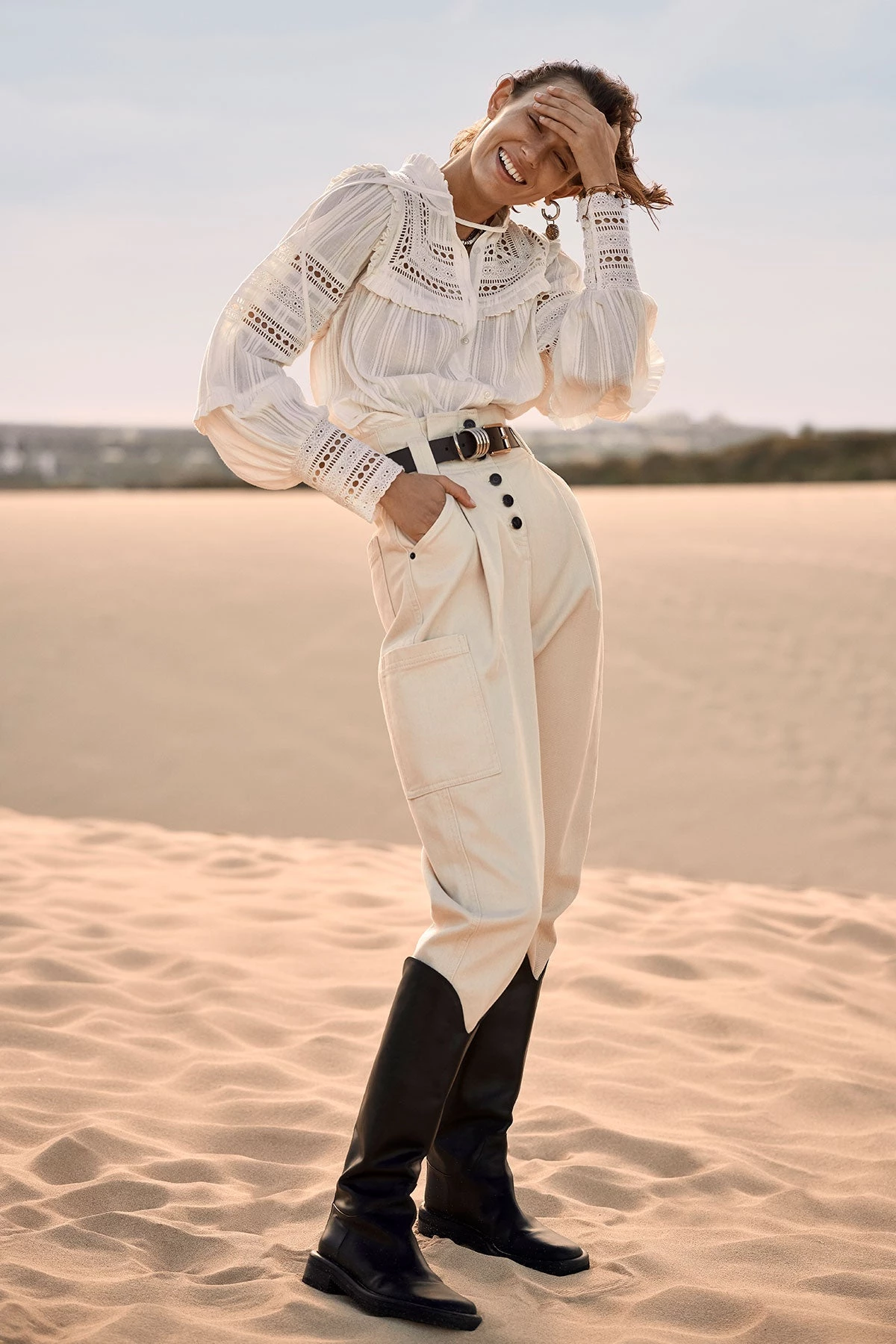 Shona Joy SIERRA PAPERBAG JEAN - CREAM BEST SELLERS 2 Shona Joy SIERRA PAPERBAG JEAN - CREAM BEST SELLERS