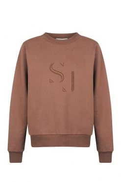 Shona Joy SJ LOGO SWEATER - CLOVE TOPS