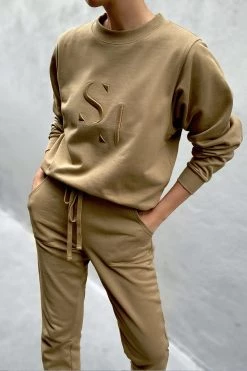 Shona Joy SJ LOGO SWEATER - BAY LEAF TOPS