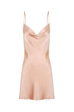 Shona Joy LA LUNE LOUNGE SLIP DRESS - DESERT ROSE DRESSES