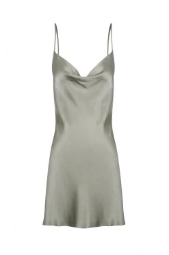 Shona Joy LA LUNE LOUNGE SLIP DRESS - SAGE